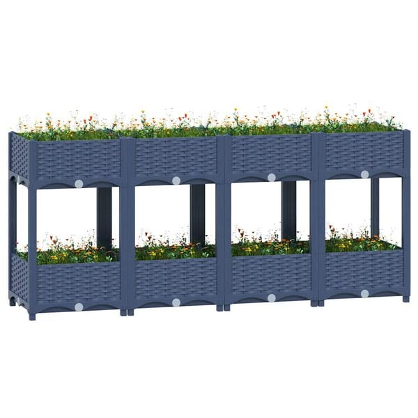 vidaXL Ζαρντινιέρα 160 x 40 x 71 εκ. από Πολυπροπυλένιο