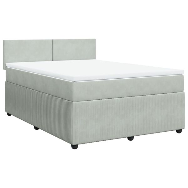 vidaXL &Kappa;&rho;&epsilon;&beta;ά&tau;&iota; Boxspring &mu;&epsilon; &Sigma;&tau;&rho;ώ&mu;&alpha; &Alpha;&nu;&omicron;&iota;&chi;&tau;ό &Gamma;&kappa;&rho;&iota; 140x190 &epsilon;&kappa;. &Beta;&epsilon;&lambda;&omicron;ύ&delta;&iota;&nu;&omicron;