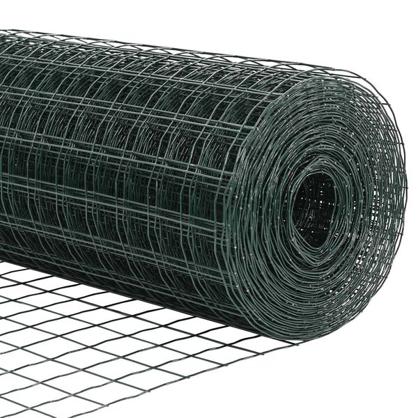 vidaXL Φράχτης με Στήλες. Πράσινο 0.8 x 25 m Ατσάλι