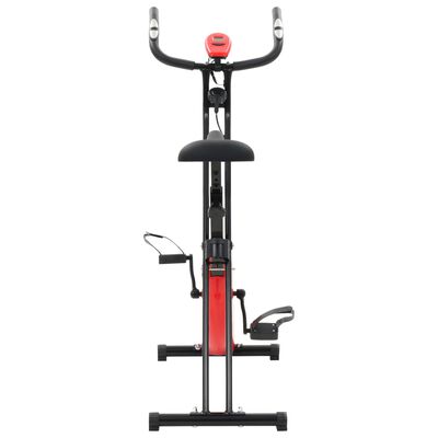 vidaXL Ποδήλατο Γυμναστικής X-Bike Μαγνητικό Μαύρο/Κόκκινο Μέτρ.Παλμών