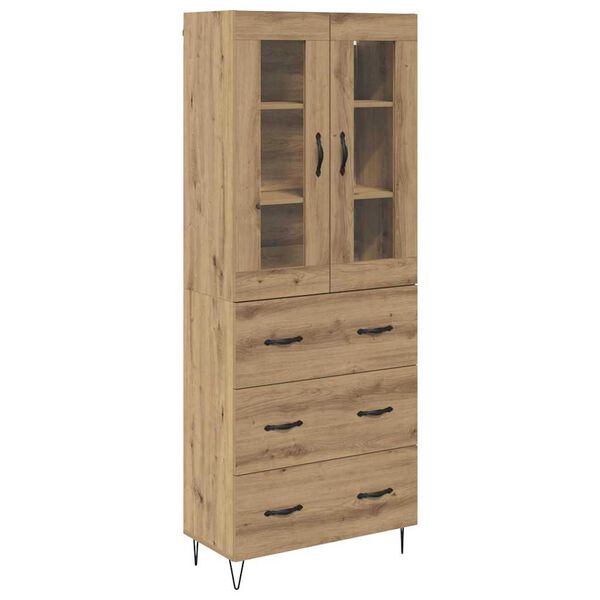 vidaXL Highboard Artisan Oak 69,5 x 34 x 90 &epsilon;&kappa;. &Epsilon;&pi;&epsilon;&xi;&epsilon;&rho;&gamma;&alpha;&sigma;&mu;έ&nu;&omicron; &xi;ύ&lambda;&omicron;