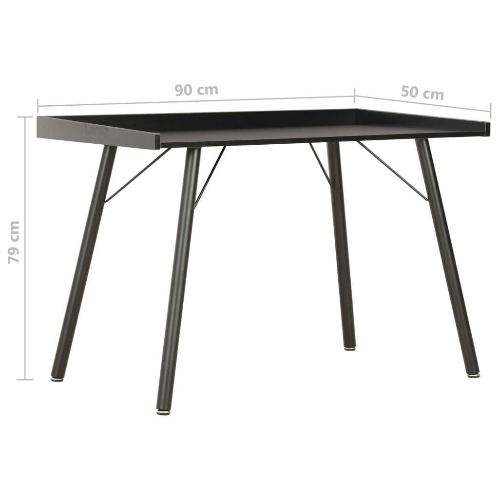 vidaXL Γραφείο Μαύρο 90 x 50 x 79 εκ.