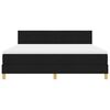vidaXL Κρεβάτι box spring με στρώμα Μαύρο 180 x 200 cm ύφασμα