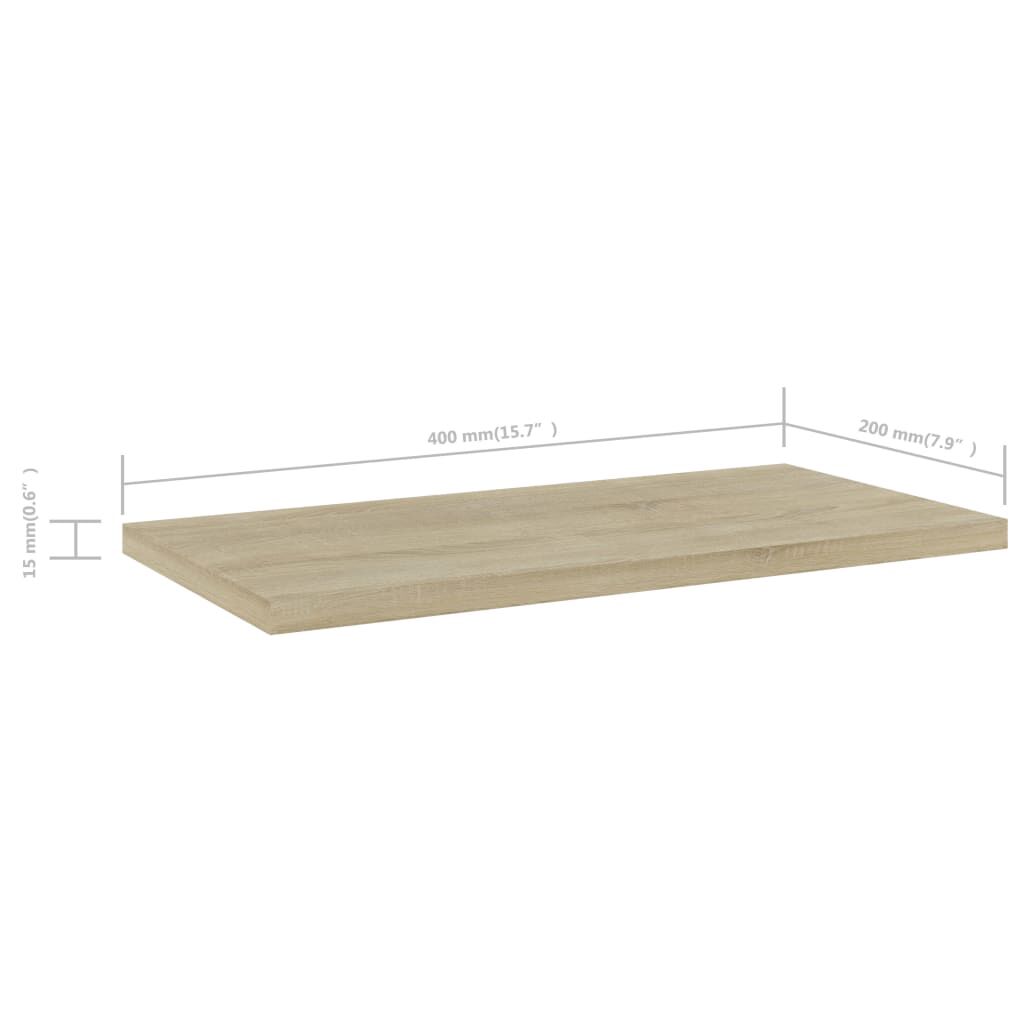 vidaXL Ράφια Βιβλιοθήκης 4 τεμ. Sonoma Δρυς 40x20x1,5 εκ. Επεξ.Ξύλο