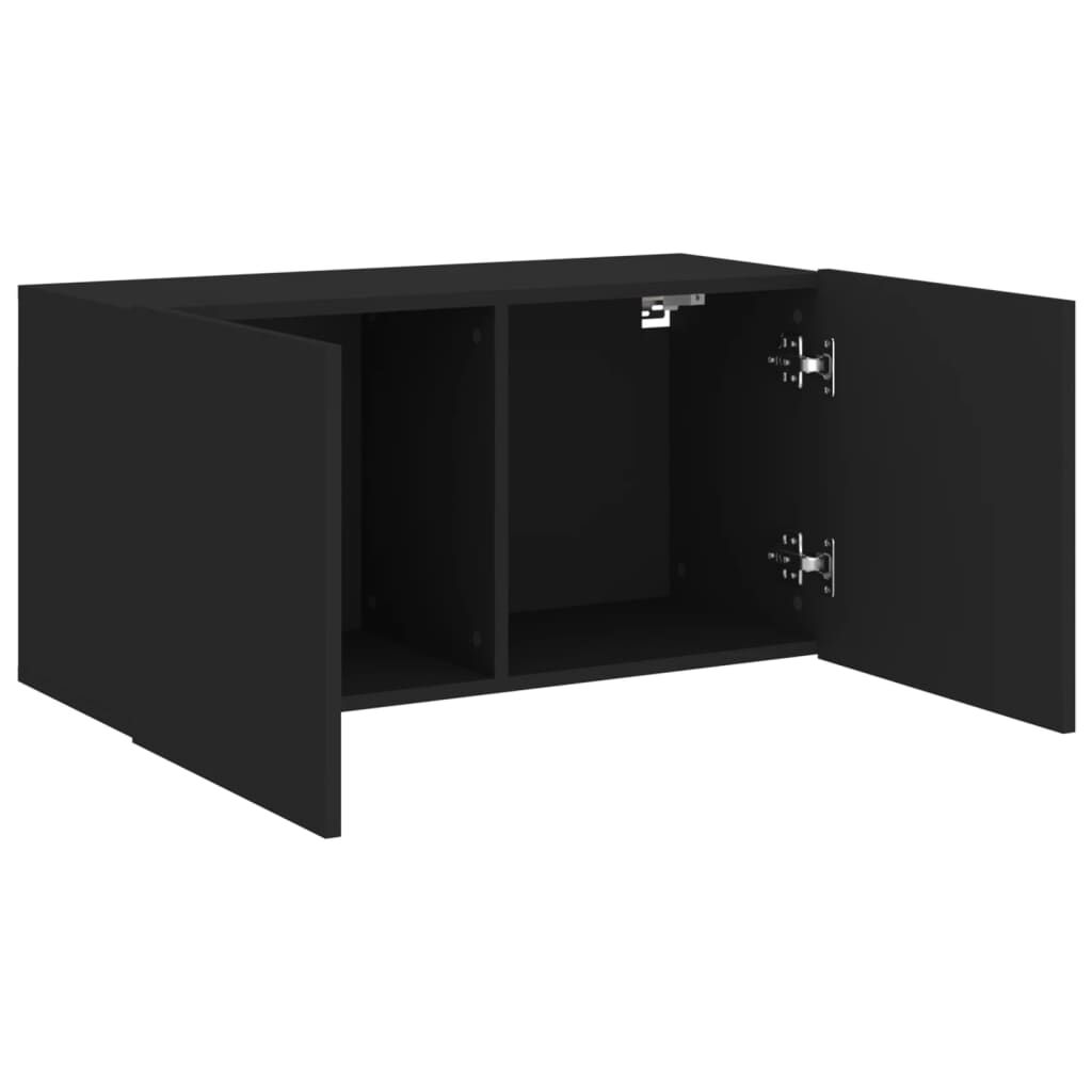 vidaXL Ντουλάπι Τοίχου Τηλεόρασης Μαύρο 80 x 30 x 41 εκ.