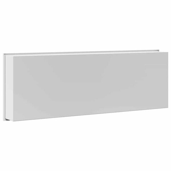 vidaXL Νίτσα Μπάνιου Λευκό 90 x 30 x 9.5 εκ. Ανοξείδωτο ατσάλι