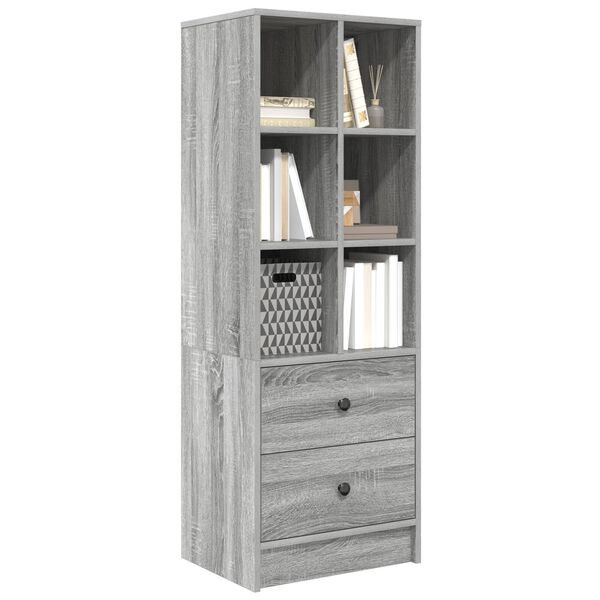vidaXL Highboard Γκρι sonoma 45.5 x 34 x 127 εκ Επεξεργασμένο ξύλο