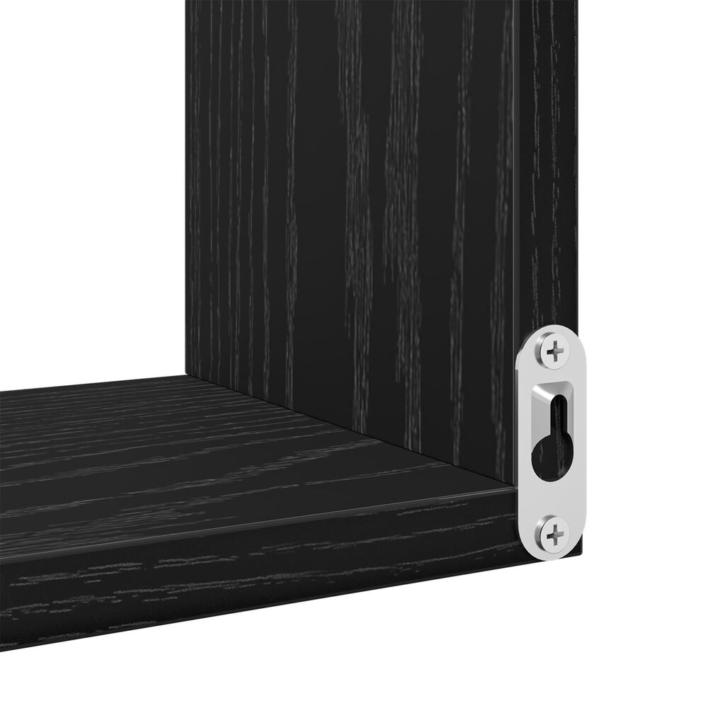 vidaXL Ράφια 2 τμχ Μαύρη Δρυς 40x40x49,5 εκ Επεξεργασμένο Ξύλο