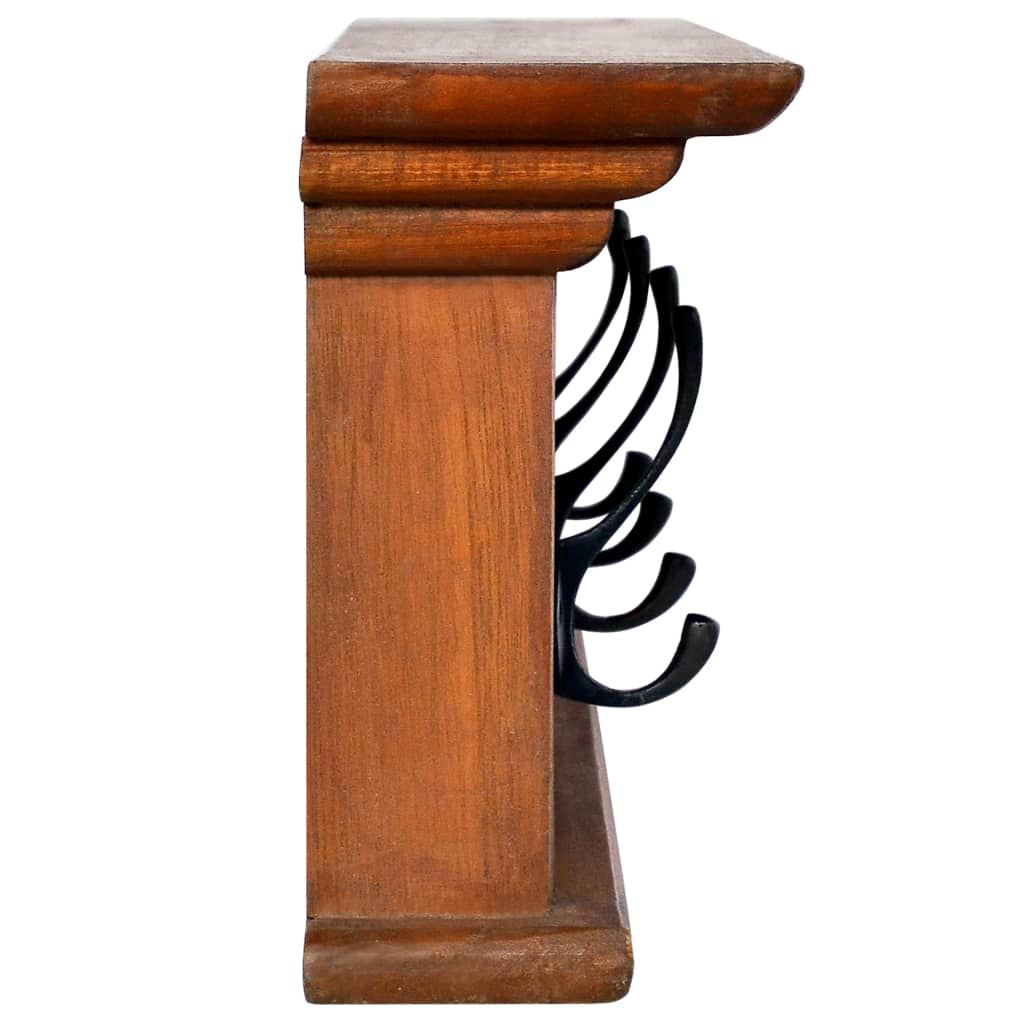vidaXL Κρεμάστρα Τοίχου 70 x 10 x 20 εκ. από Μασίφ Ξύλο Teak