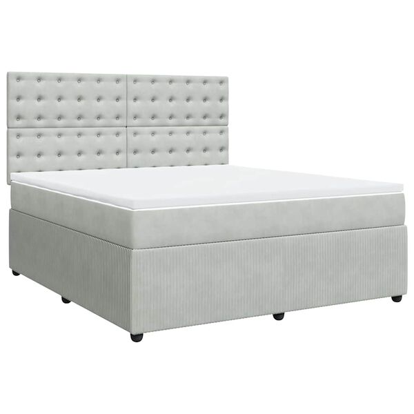 vidaXL &Kappa;&rho;&epsilon;&beta;ά&tau;&iota; Boxspring &mu;&epsilon; &Sigma;&tau;&rho;ώ&mu;&alpha; &Alpha;&nu;&omicron;&iota;&chi;&tau;ό &Gamma;&kappa;&rho;&iota; 180x200 &epsilon;&kappa;. &Beta;&epsilon;&lambda;&omicron;ύ&delta;&iota;&nu;&omicron;