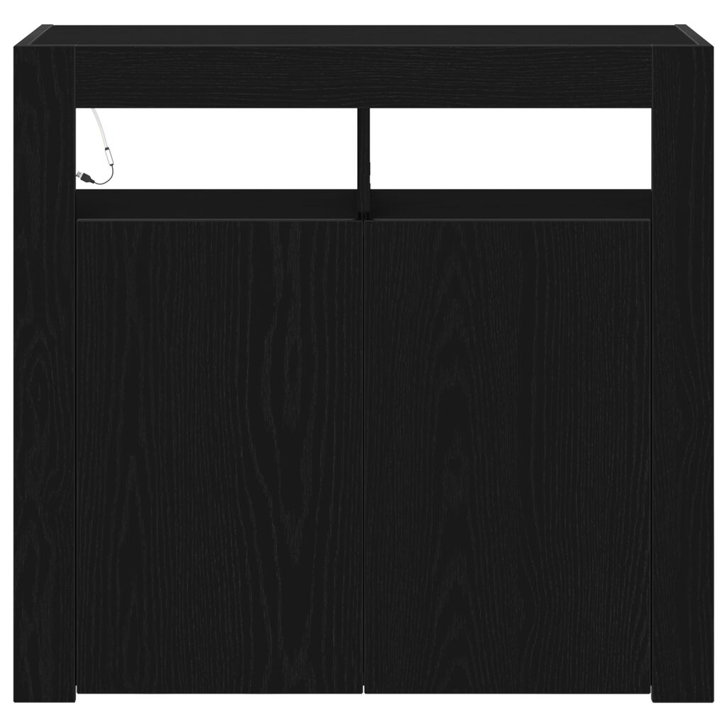 vidaXL Πλαϊνό γραφείο Μαύρο 80 x 35 x 75 cm Επεξεργασμένο ξύλο