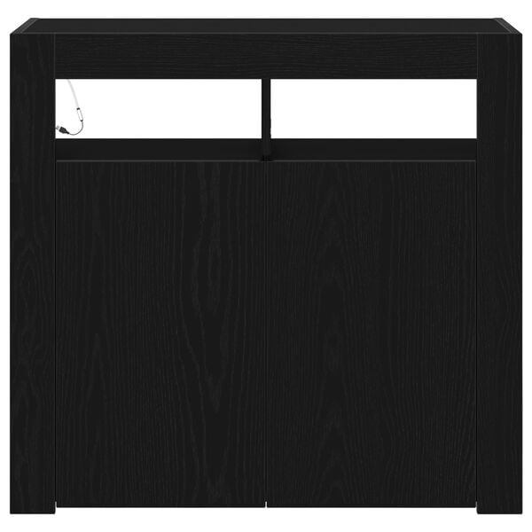 vidaXL Πλαϊνό γραφείο Μαύρο 80 x 35 x 75 cm Επεξεργασμένο ξύλο