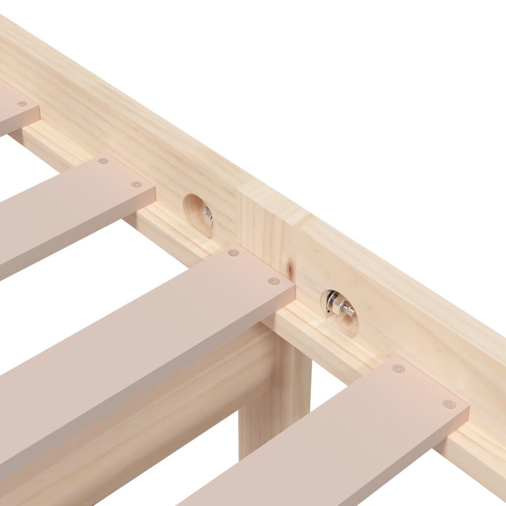 vidaXL Πλαίσιο Κρεβατιού 75 x 190 εκ. από Μασίφ Ξύλο Small Single