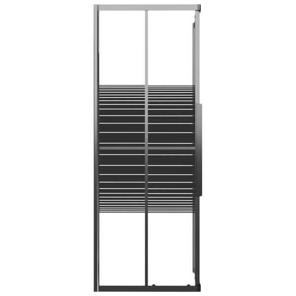 vidaXL Καμπίνα Ντουζιέρας με Ρίγες Μαύρη 80 x 80 x 180 εκ. από ESG