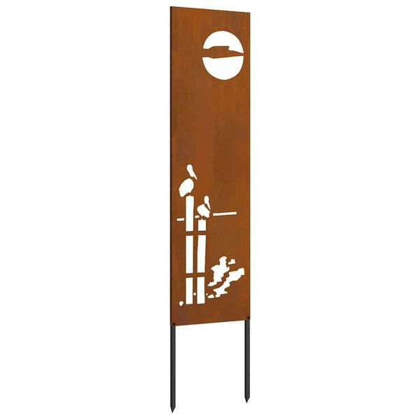 vidaXL Διακοσμητική Πλάκα Κήπου Άλλο Σκ rusty 32 x 140 εκ
