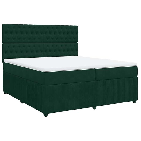 vidaXL &Kappa;&rho;&epsilon;&beta;ά&tau;&iota; Boxspring &mu;&epsilon; &Sigma;&tau;&rho;ώ&mu;&alpha; &Sigma;&kappa;&omicron;ύ&rho;&omicron; &Pi;&rho;ά&sigma;&iota;&nu;&omicron; 200x200&epsilon;&kappa;. &Beta;&epsilon;&lambda;&omicron;ύ&delta;&iota;&nu;&omicron;