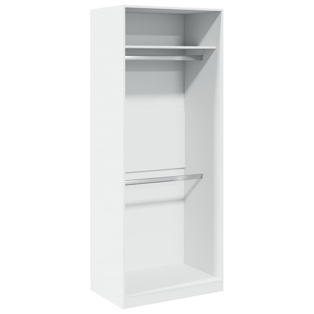 vidaXL Ντουλάπα Λευκή 80 x 50 x 200 εκ. από Επεξεργασμένο Ξύλο