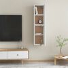 vidaXL Έπιπλα Τηλεόρασης 2 τεμ. Λευκά 30,5x30x60 εκ. από Επεξ. Ξύλο