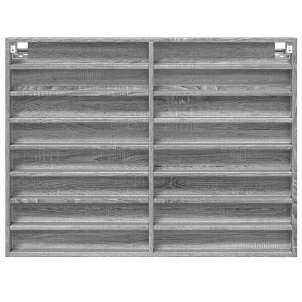 vidaXL Βιτρίνα Γκρι Sonoma 100x8,5x75 εκ. από Επεξεργασμένο Ξύλο