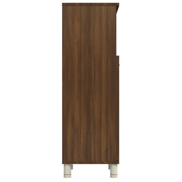 vidaXL Ντουλάπι Μπάνιου Καφέ Δρυς 30x30x95 εκ. Επεξεργασμένο Ξύλο