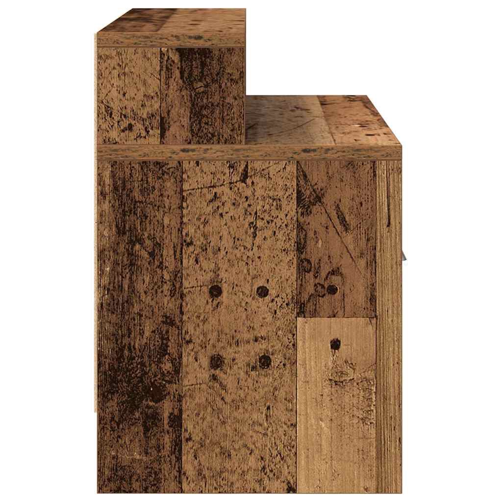 vidaXL Κομοδίνο με συρτάρι Όψη Παλαιού Ξύλου 51x31x47 εκ.