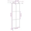 vidaXL Συρόμενη πόρτα με σετ υλικού 76x205 cm από γυαλί&Αλουμίνιο