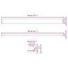 vidaXL &Sigma;&alpha;&beta;&alpha;&nu;&omega;&tau;ό &Pi;&alpha;&rho;&alpha;&theta;ύ&rho;&omicron;&upsilon; &Lambda;&epsilon;&upsilon;&kappa;ό 140 x 10 x 4,5 &epsilon;&kappa; PVC