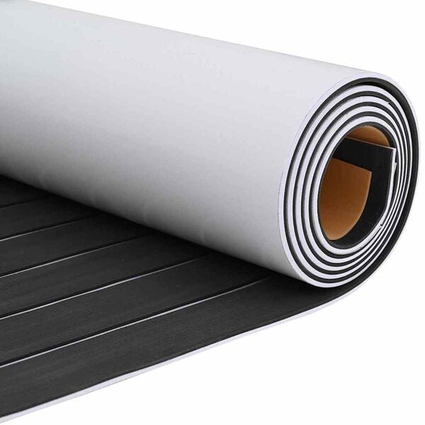 vidaXL Δάπεδο Σκάφους σκούρο γκρι και λευκό 240 x 60 cm EVA αφρός