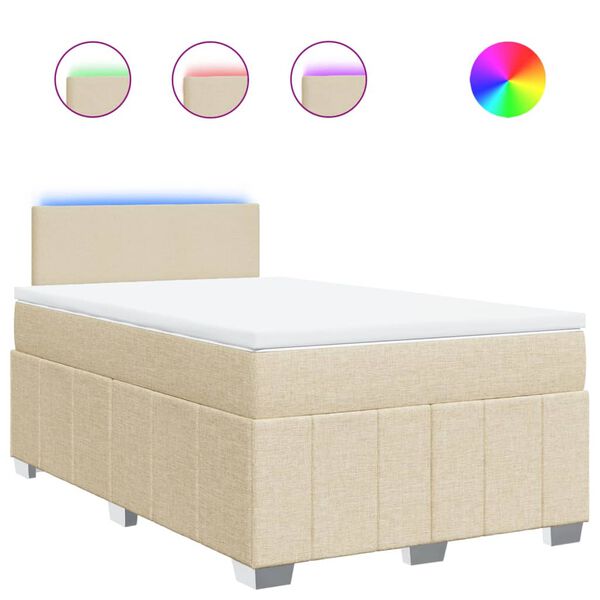 vidaXL &Kappa;&rho;&epsilon;&beta;ά&tau;&iota; Boxspring &mu;&epsilon; &Sigma;&tau;&rho;ώ&mu;&alpha; &Kappa;&rho;&epsilon;&mu; 120x190 &epsilon;&kappa;. &Upsilon;&phi;&alpha;&sigma;&mu;ά&tau;&iota;&nu;&omicron;