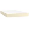 vidaXL Κρεβάτι Boxspring με Στρώμα & LED Κρεμ 120x200 εκ. Συνθ. Δέρμα