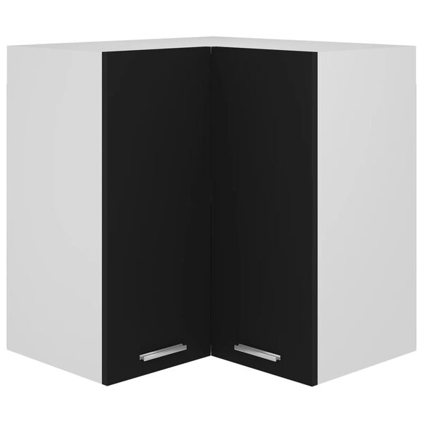 vidaXL Ντουλάπι Γωνία Κρεμαστό Lyon Μαύρο 57 x 57 x 60εκ. από