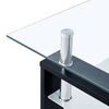 vidaXL Τραπεζάκι Σαλονιού Μαύρο και Διαφανές 95x55x40 εκ. Ψημένο Γυαλί
