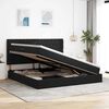 vidaXL Κρεβάτι με αποθηκευτικό χώρο και LED Μαύρο 200 x 200 cm Βελούδο