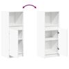 vidaXL Μπουφές με Φώτα LED Λευκός 38x34x100 εκ. από Επεξεργασμένο Ξύλο