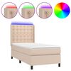 vidaXL &Kappa;&rho;&epsilon;&beta;ά&tau;&iota; Boxspring &Sigma;&tau;&rho;ώ&mu;&alpha;&LED &Kappa;&alpha;&pi;&omicron;&upsilon;&tau;&sigma;ί&nu;&omicron; 90x190 &epsilon;&kappa;. &Sigma;&upsilon;&nu;&theta;. &Delta;έ&rho;&mu;&alpha;