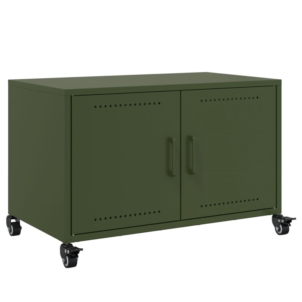 vidaXL Έπιπλο Τηλεόρασης Πράσινο Λαδί 68x39x43,5 εκ. από Ατσάλι