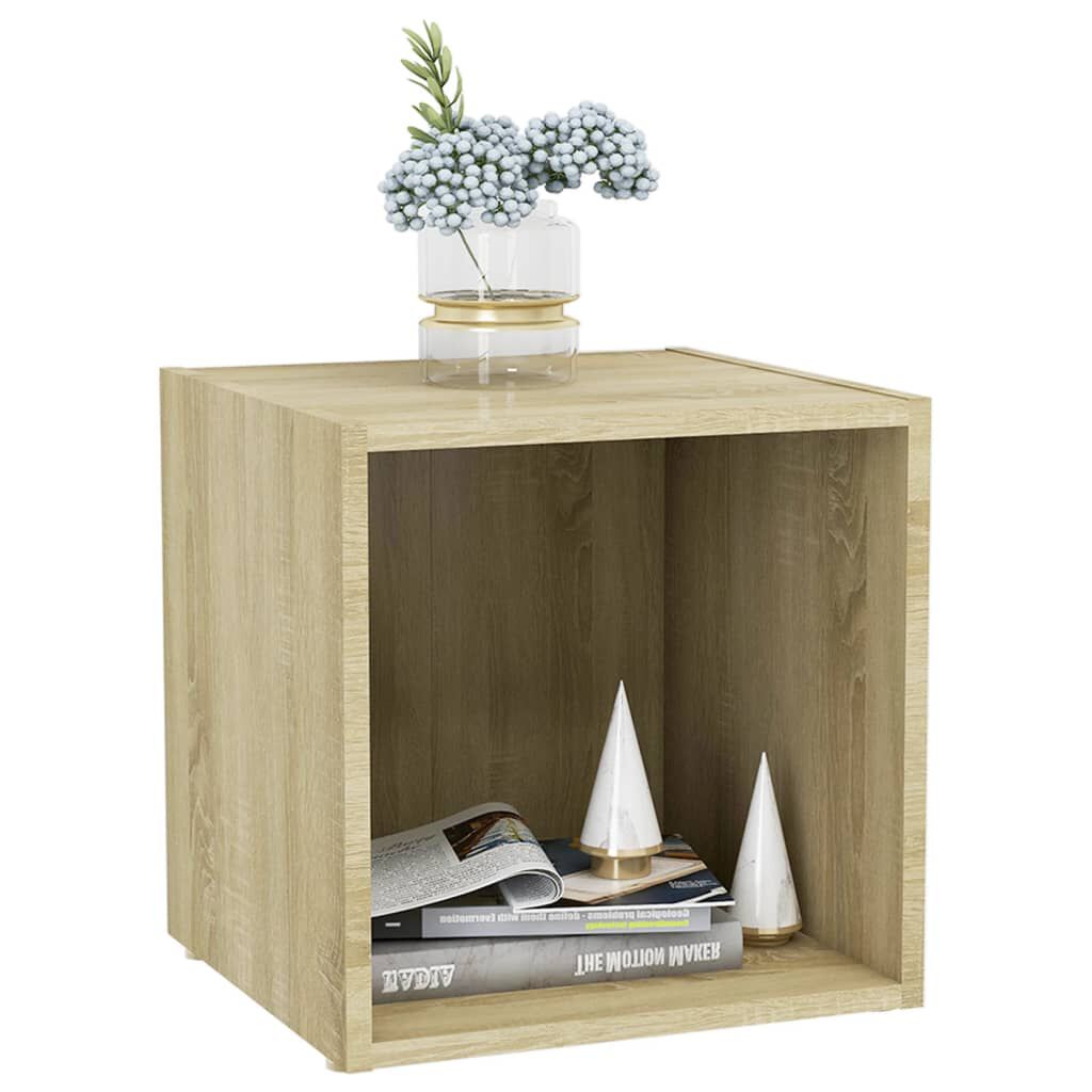 vidaXL Έπιπλο Τηλεόρασης Sonoma Δρυς 37 x 35 x 37 εκ. από Επεξ. Ξύλο