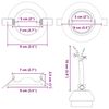 vidaXL Spotlights με προβολείς 12 pcs Ασημί 9 x 9 εκ. Μέταλλο