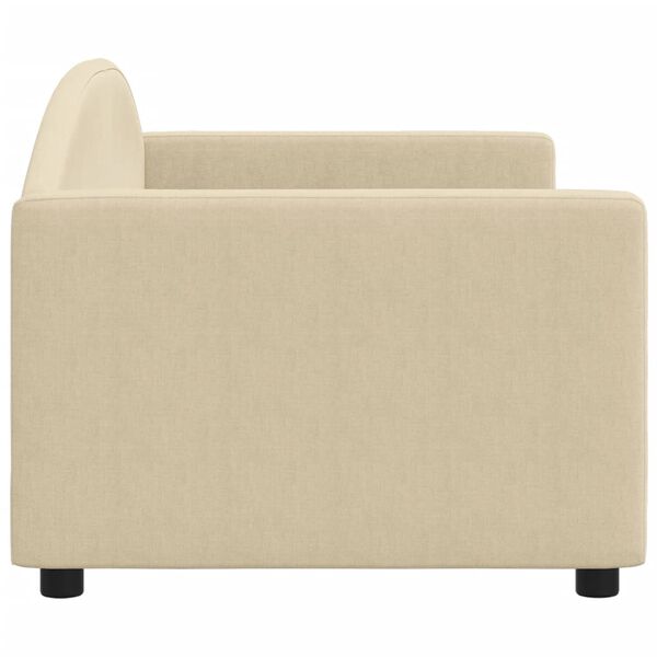 vidaXL Καναπές Κρεβάτι Κρεμ 80 x 200 εκ. Υφασμάτινος