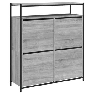 vidaXL &Pi;&alpha;&pi;&omicron;&upsilon;&tau;&sigma;&omicron;&theta;ή&kappa;&eta; &mu;&epsilon; 4 &Alpha;&nu;&alpha;&kappa;&lambda;. &Sigma;&upsilon;&rho;&tau;ά&rho;&iota;&alpha; &Gamma;&kappa;&rho;&iota; Sonoma 100x34x112 &epsilon;&kappa;.