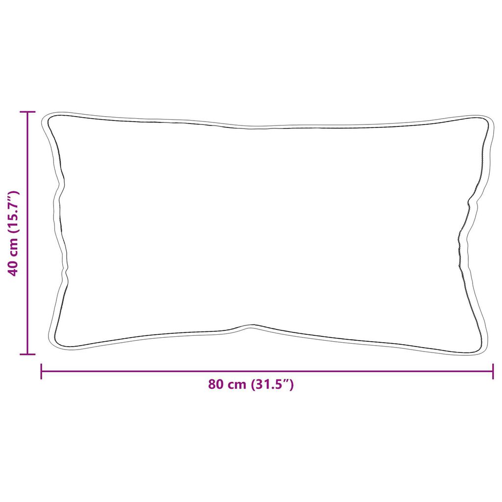 vidaXL Μαξιλάρι Λευκό 40 x 80 cm