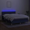 vidaXL &Kappa;&rho;&epsilon;&beta;ά&tau;&iota; Boxspring &mu;&epsilon; &Sigma;&tau;&rho;ώ&mu;&alpha; & LED &Mu;&pi;&lambda;&epsilon; 140x200 &epsilon;&kappa;. &Upsilon;&phi;&alpha;&sigma;&mu;ά&tau;&iota;&nu;&omicron;