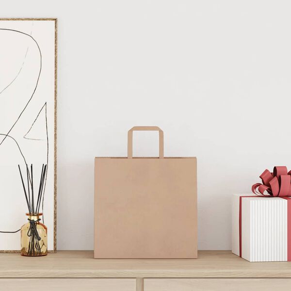 vidaXL &Chi;ά&rho;&tau;&iota;&nu;&epsilon;&sigmaf; &sigma;&alpha;&kappa;&omicron;ύ&lambda;&epsilon;&sigmaf; 50 &tau;&epsilon;&mu;ά&chi;&iota;&alpha; &mu;&epsilon; &chi;&epsilon;&rho;&omicron;ύ&lambda;&iota;&alpha; &kappa;&alpha;&phi;έ 26x17x25 cm