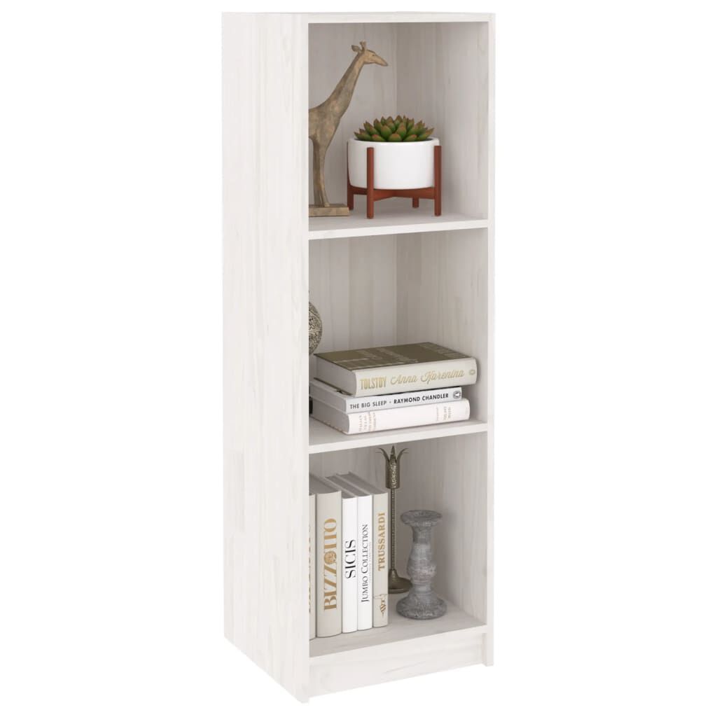 vidaXL Βιβλιοθήκη/Διαχωρ. Χώρου Λευκό 36x33x110 εκ. Μασίφ Ξύλο Πεύκου