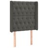 vidaXL Κρεβάτι Boxspring με Στρώμα & LED Σκ. Γκρι 80x200 εκ. Βελούδινο