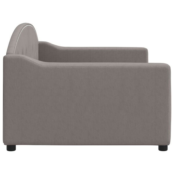 vidaXL Καναπές Κρεβάτι Taupe 90 x 200 εκ. Υφασμάτινος