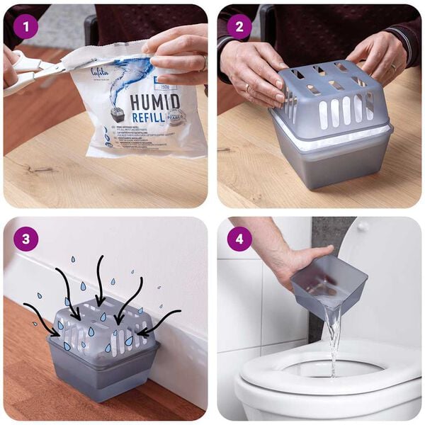 vidaXL Απορροφητήρες υγρασίας με σακούλες αναπλήρωσης 4 τεμάχια 450 g