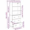 vidaXL Highboard &mu;&epsilon; &sigma;&upsilon;&rho;&tau;ά&rho;&iota; Artisan Oak 69,5 x 34 x 180 &epsilon;&kappa;.