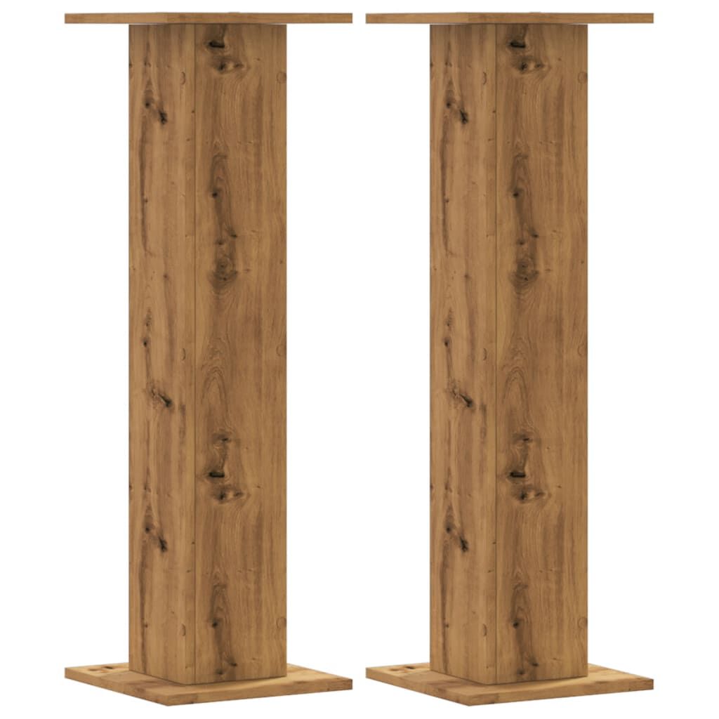 vidaXL Βάσεις Φυτών 2 τεμ. Αρτισιανή Δρυς 30x30x95 εκ. Επεξ. Ξύλο
