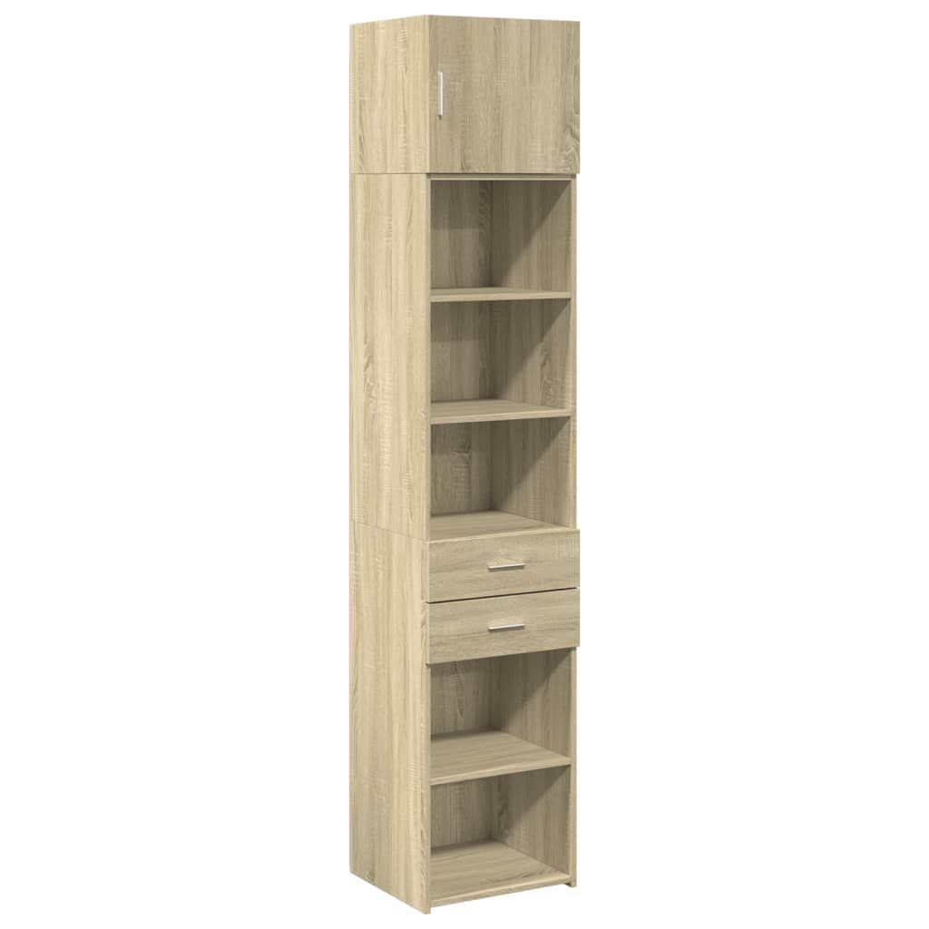 vidaXL Ντουλάπι Αποθήκευσης Στενό Δρυς 45x42,5x225 εκ. Επεξεργ. Ξύλο